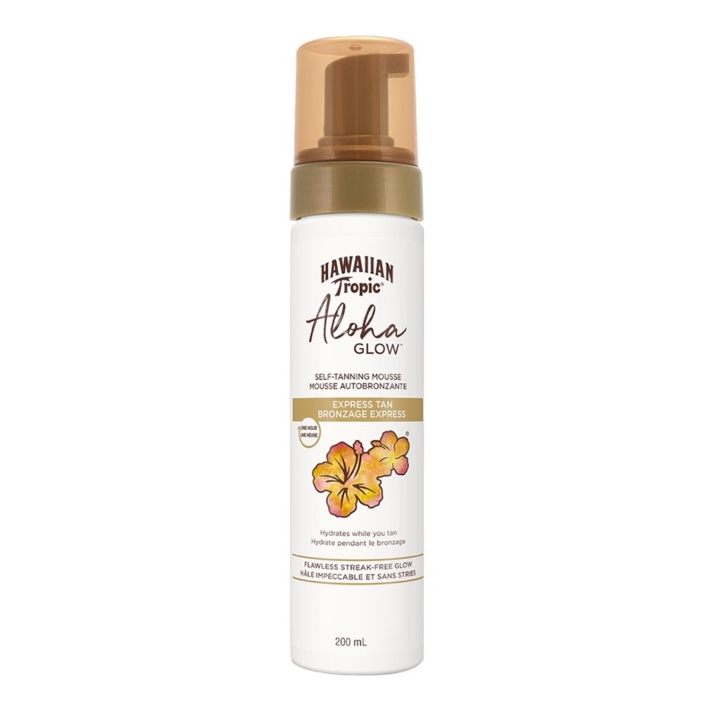 HAWAIIAN TROPIC ALOHA GLOW SELF-TANNING MOUSSE 1-HR EXPRESS TAN 200ML-BRAND NEW